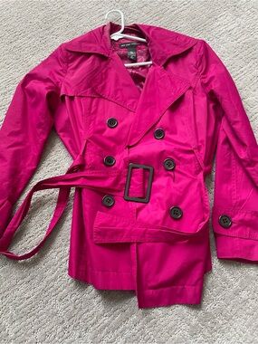 New York & Company Hot Pink Lined Jacket